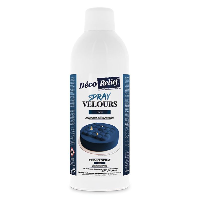 Spray velours beurre de cacao bleu - 400 ml