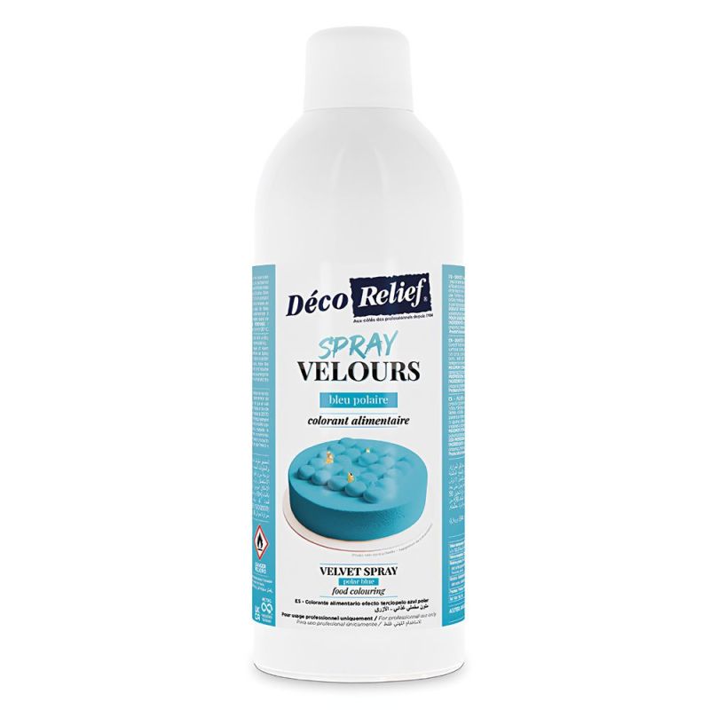 Spray velours beurre de cacao bleu polaire - 400 ml