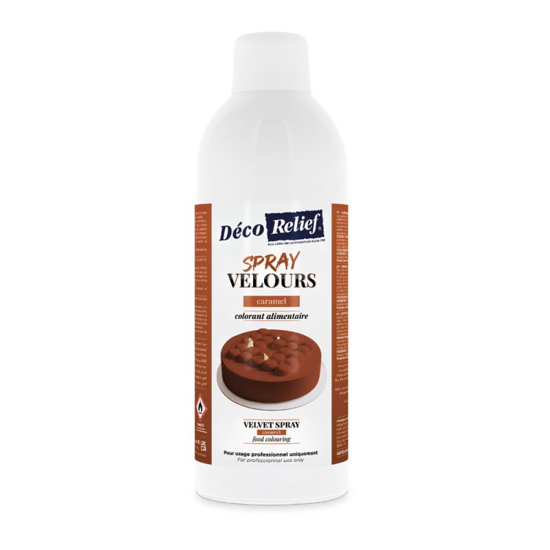 Spray velours beurre de cacao caramel - 400 ml