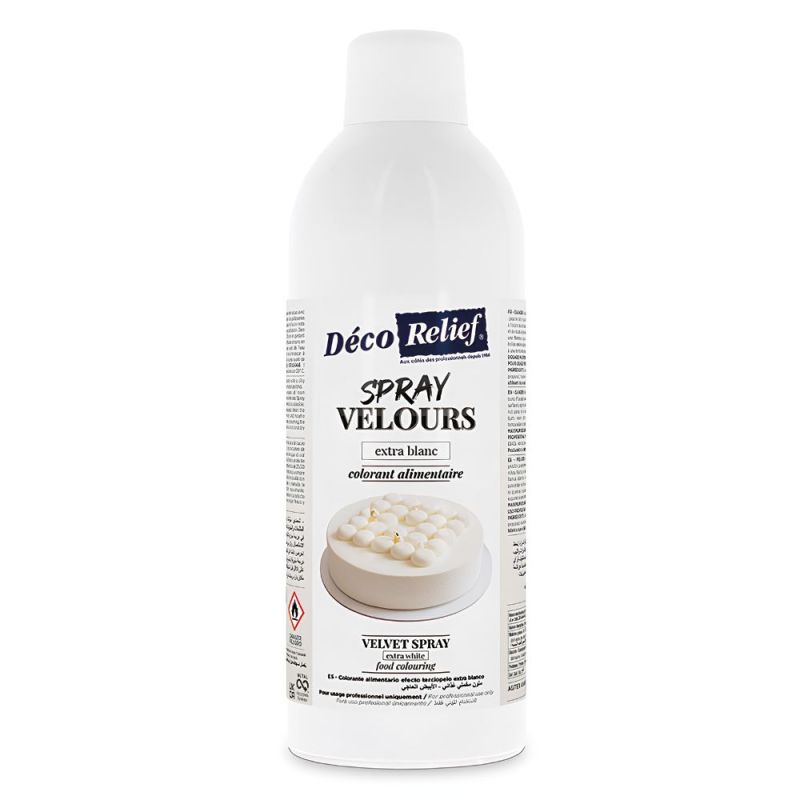 Spray velours beurre de cacao extra blanc - 400 ml