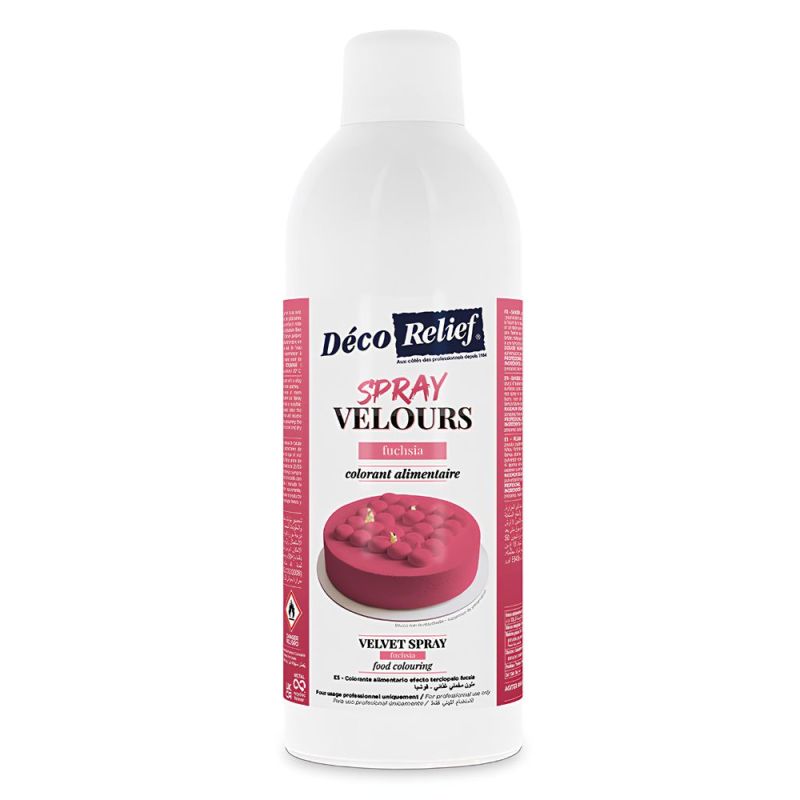 Spray velours beurre de cacao fuchsia - 400 ml
