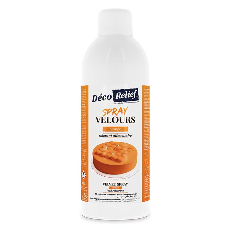 Spray velours beurre de cacao orange - 400 ml