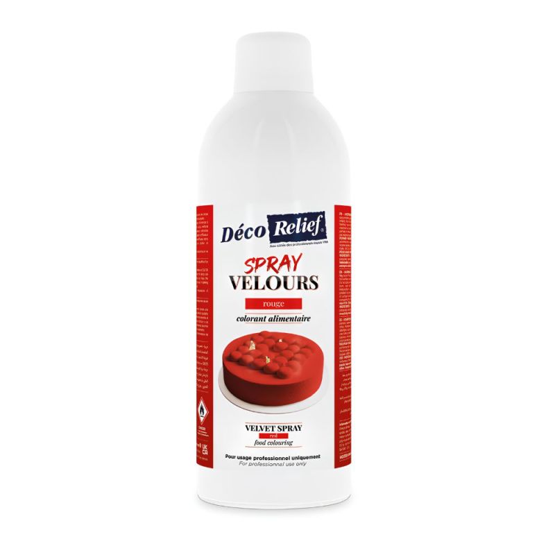 Spray velours beurre de cacao rouge - 400 ml
