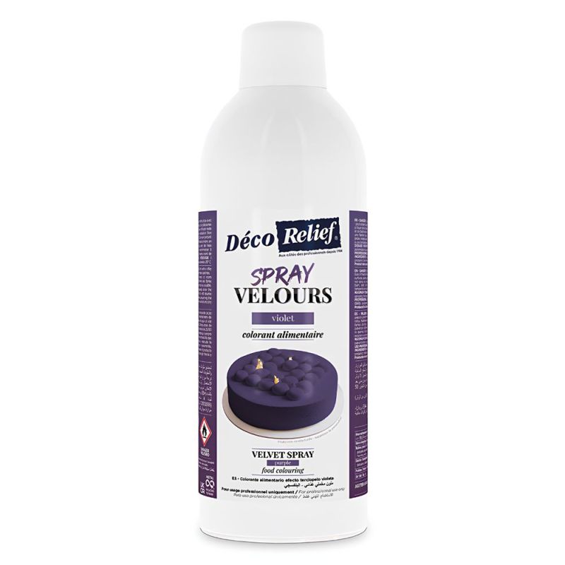Spray velours beurre de cacao violet - 400 ml