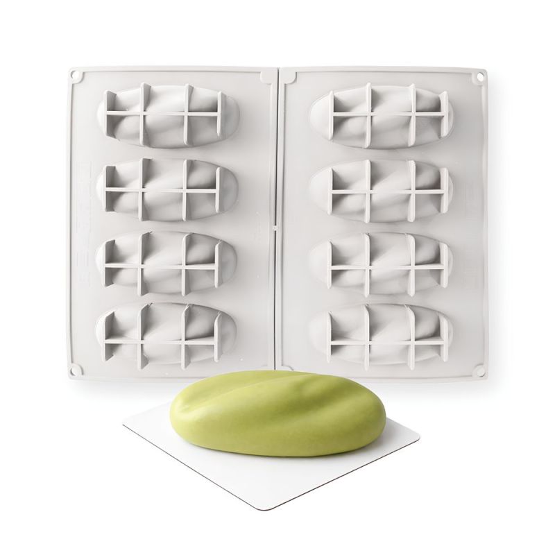 Moule silicone plaque trompe-l'œil pistache