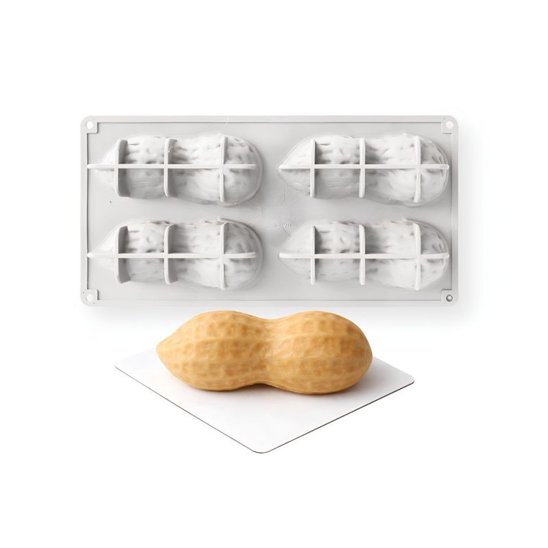 Moule silicone plaque trompe-l'œil cacahuète