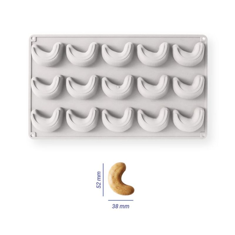 Moule silicone plaque mini trompe-l'œil noix de cajou