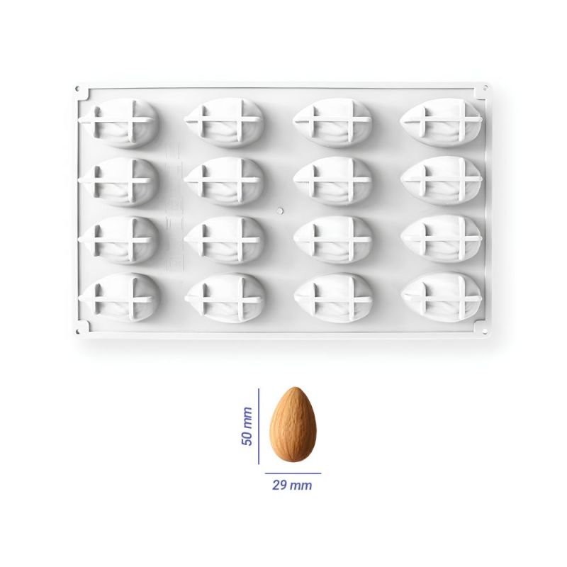 Moule silicone plaque mini trompe-l'œil amande