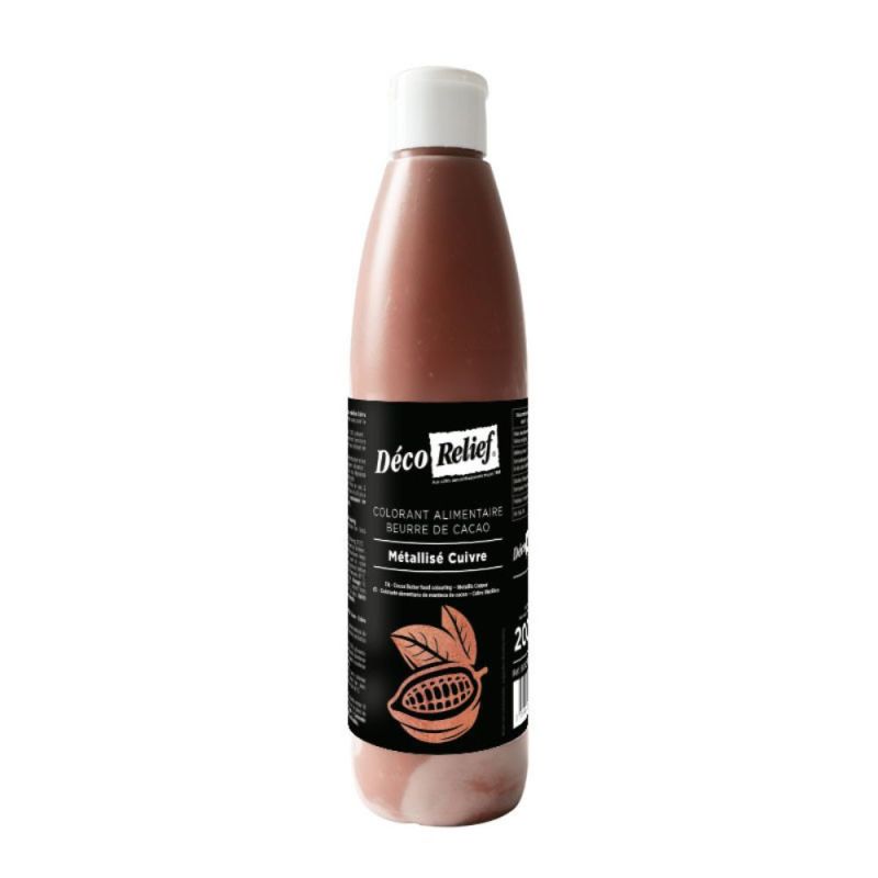 Beurre de cacao coloré métallisé cuivre - 200 g