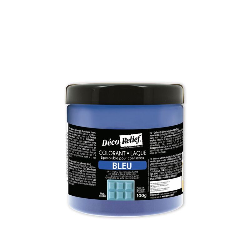 Colorant alimentaire liposoluble bleu pour trompe-l'œil - 100 g