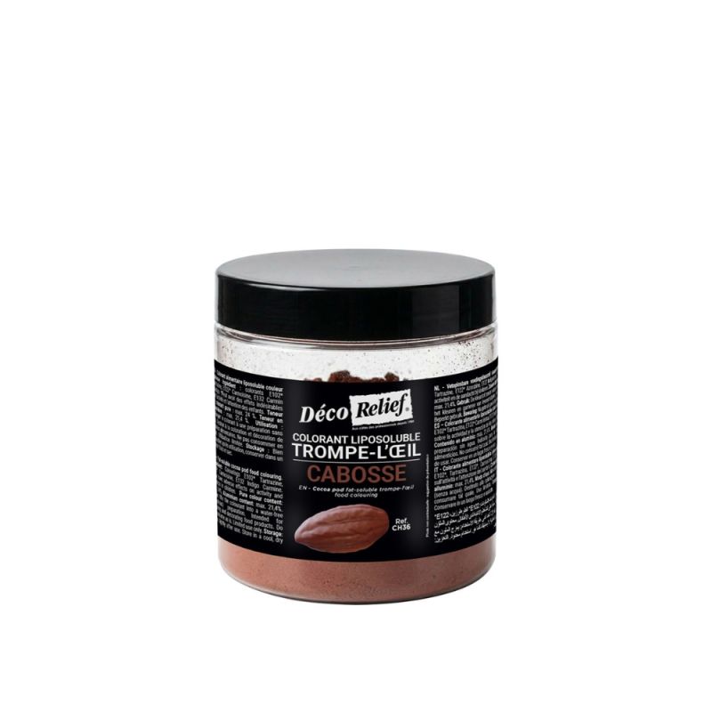Colorant alimentaire liposoluble cabosse cacao pour trompe-l'œil - 100 g