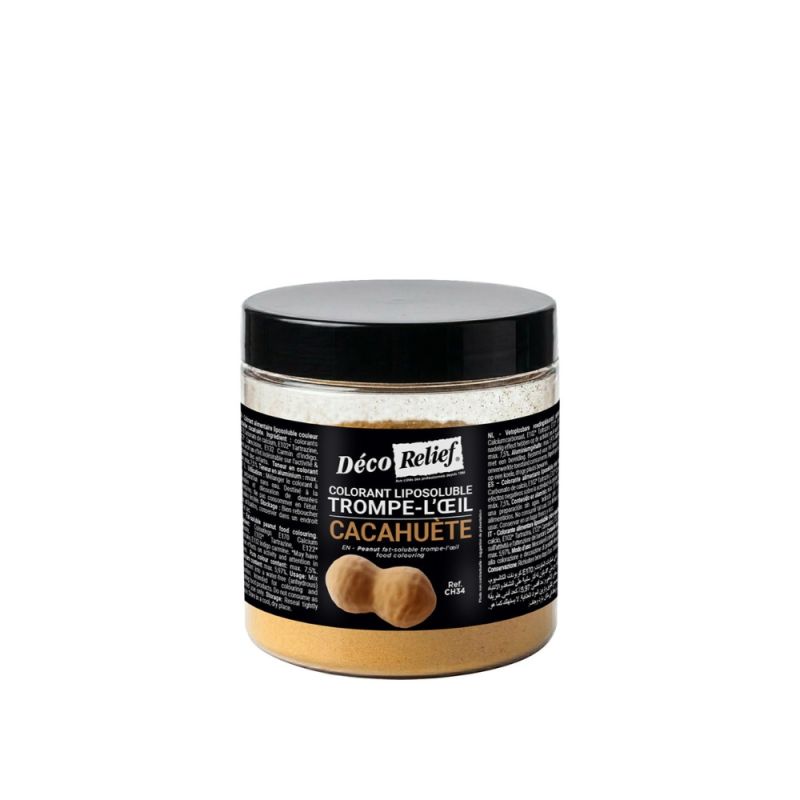 Colorant alimentaire liposoluble cacahuète pour trompe-l'œil - 100 g