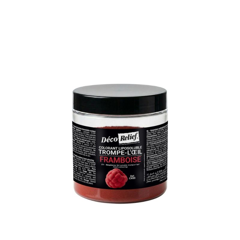 Colorant alimentaire liposoluble framboise pour trompe-l'œil - 100 g