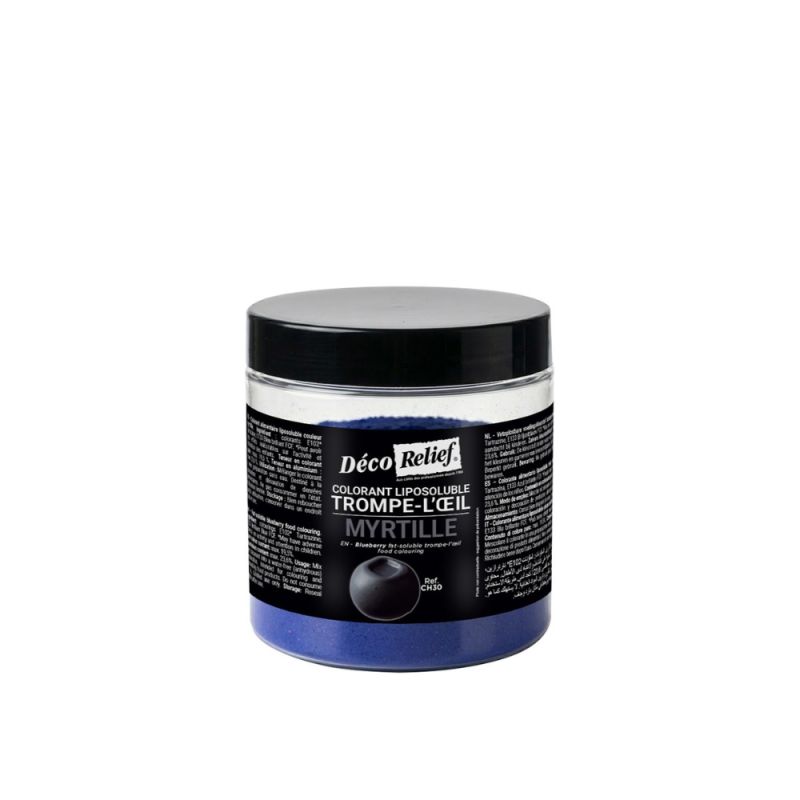 Colorant alimentaire liposoluble myrtille pour trompe-l'œil - 100 g