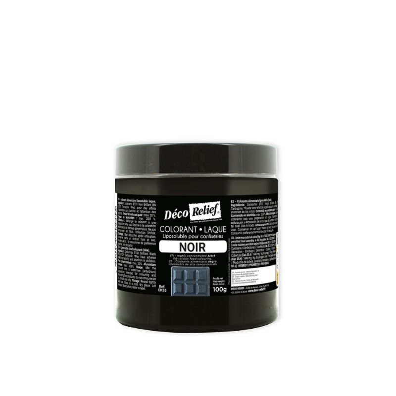 Colorant alimentaire liposoluble noir pour trompe-l'œil - 100 g