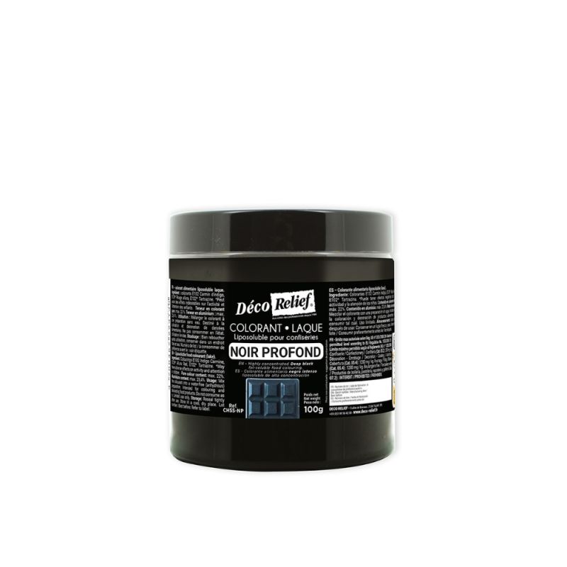 Colorant alimentaire liposoluble noir profond pour trompe-l'œil - 100 g