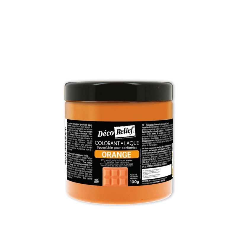 Colorant alimentaire liposoluble orange pour trompe-l'œil - 100 g