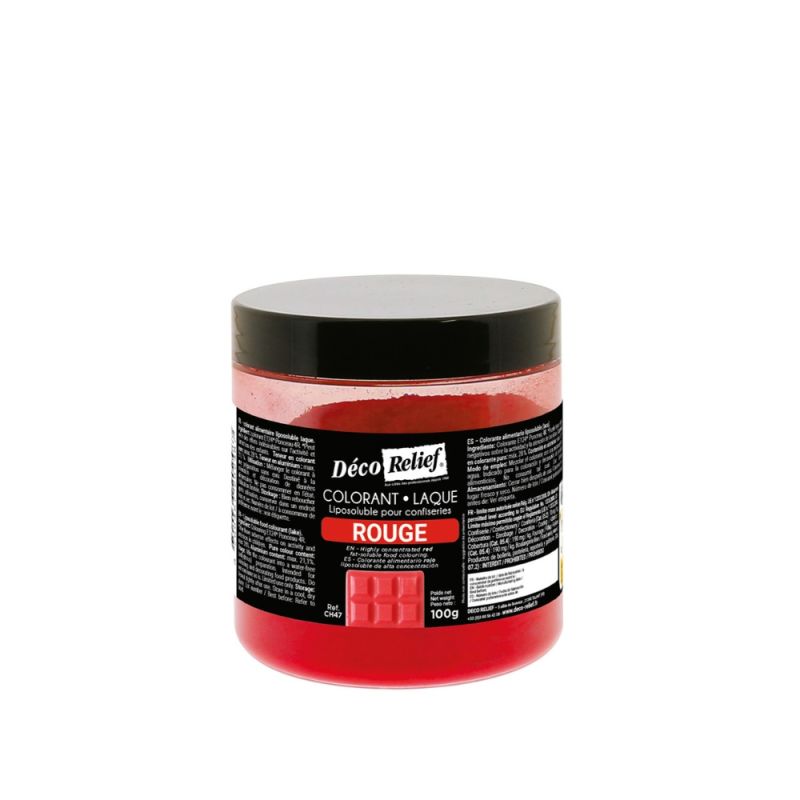 Colorant alimentaire liposoluble rouge pour trompe-l'œil - 100 g