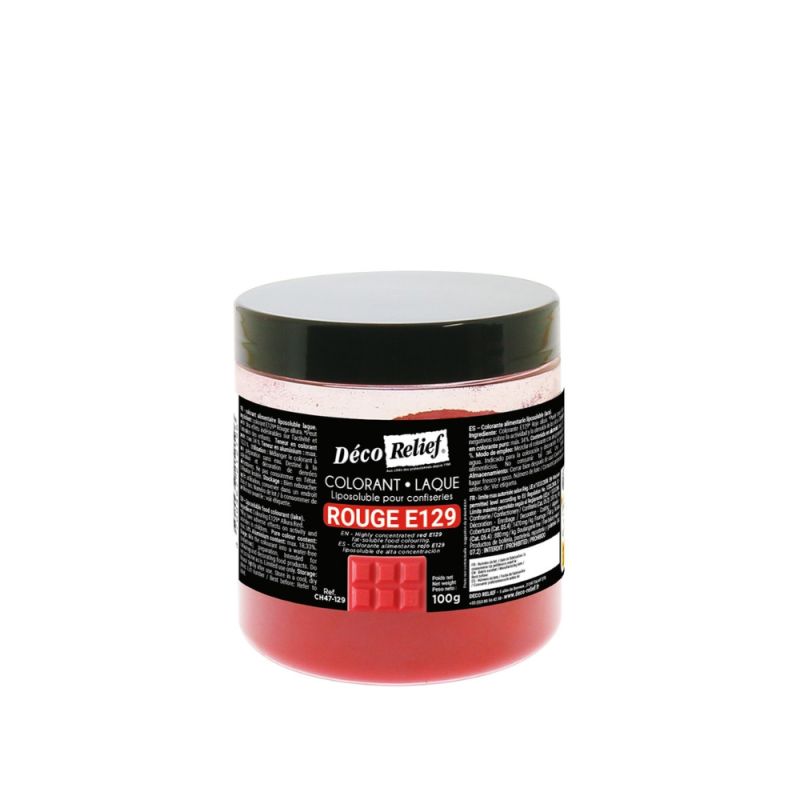 Colorant alimentaire liposoluble rouge tomate pour trompe-l'œil - 100 g