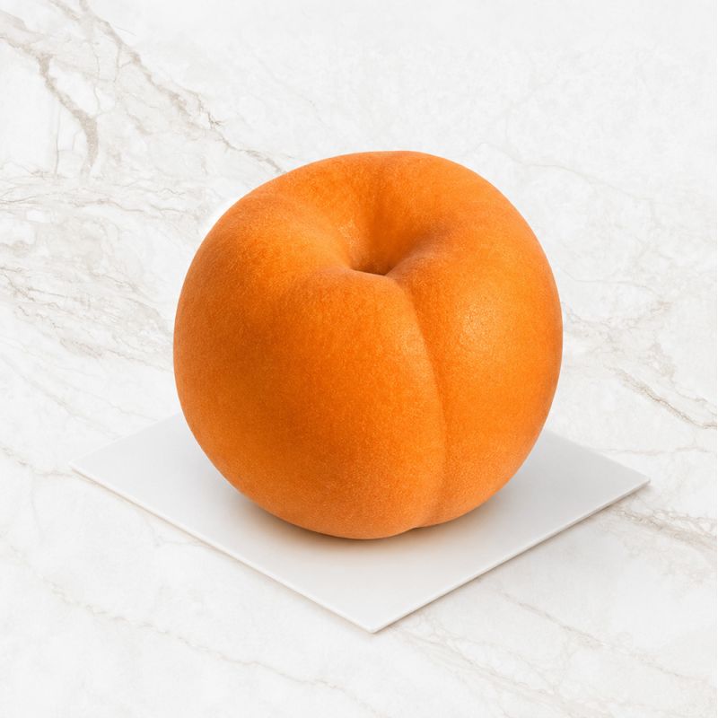 Moule silicone trompe-l'œil pêche / abricot individuel