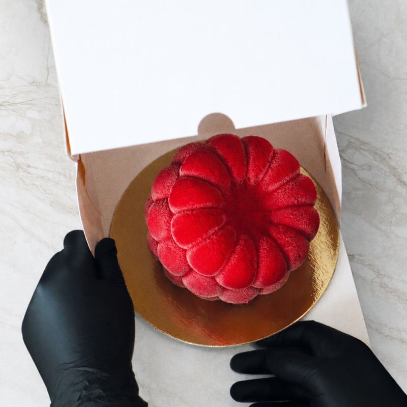 Moule silicone trompe-l'œil framboise XXL - 907 ml