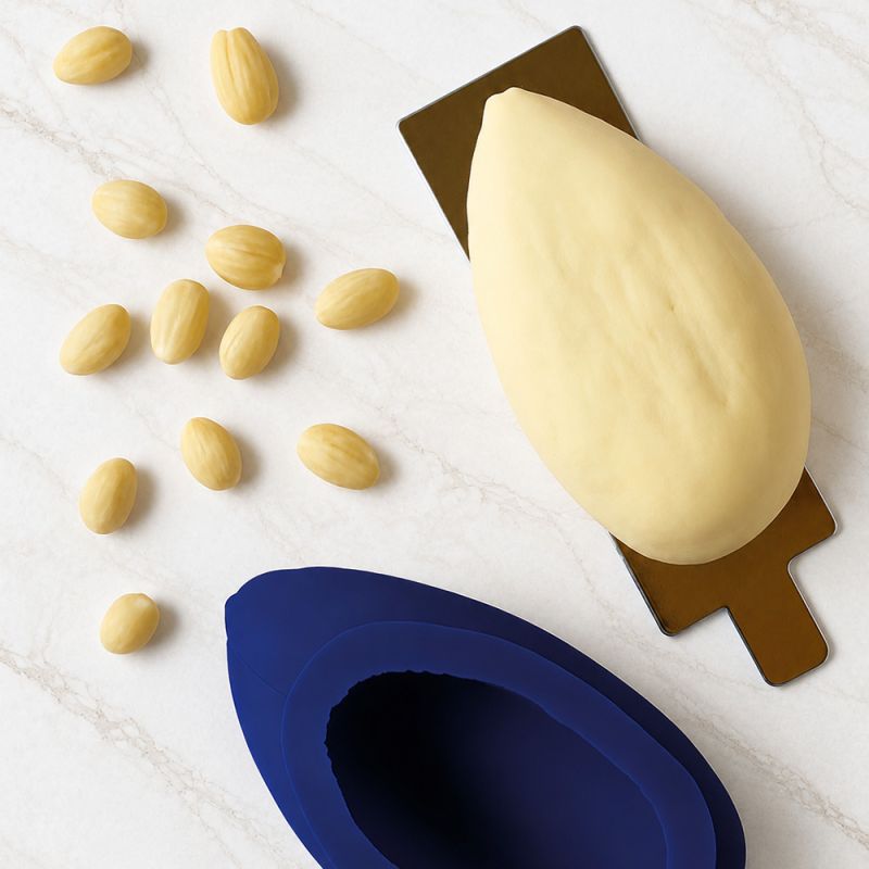 Moule silicone trompe-l'œil - Amande - individuel - 11 x 6.8 x 3.2 cm - 125ml