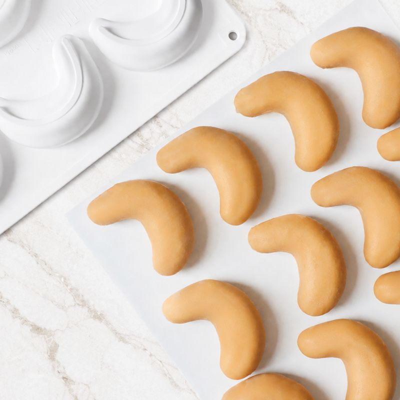 Moule silicone plaque mini trompe-l'œil noix de cajou