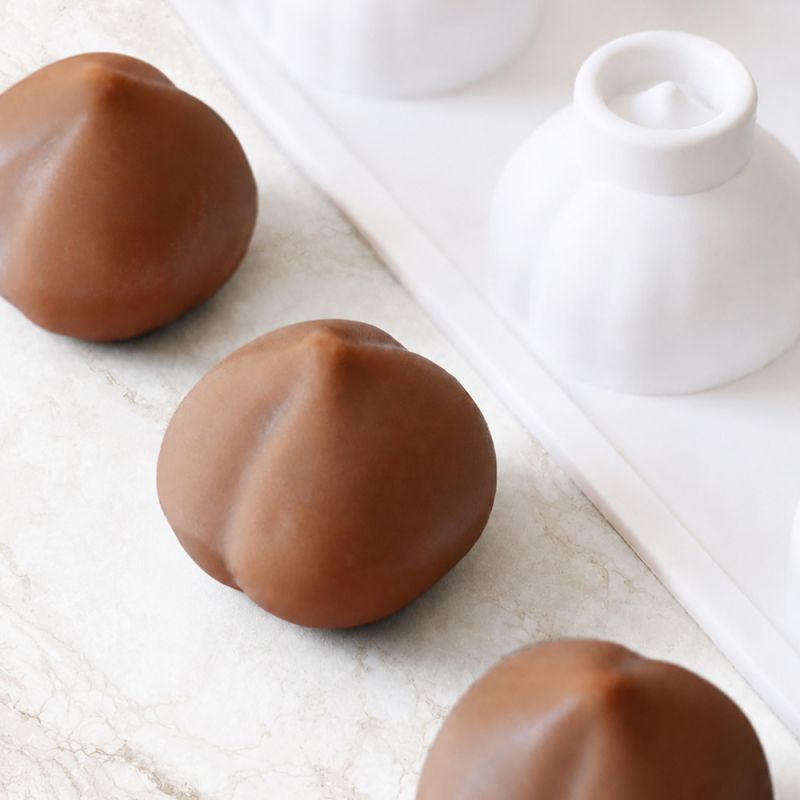 Moule silicone plaque mini trompe-l'œil noisette