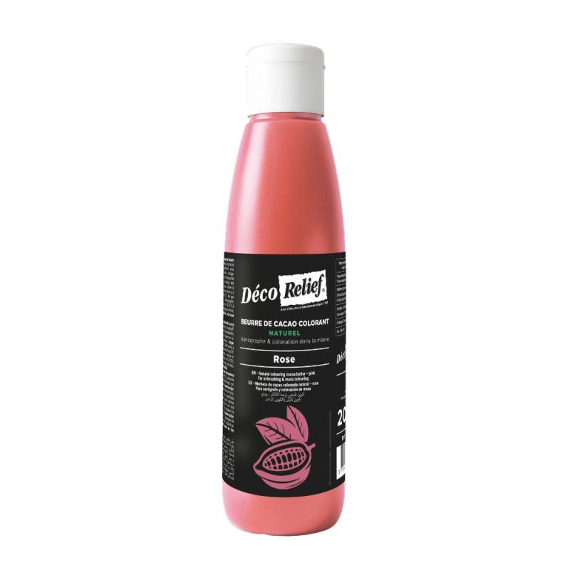 Beurre de cacao coloré naturel rose - 200 g
