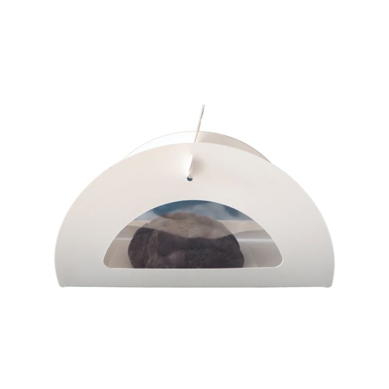 Boîte pâtissière demi-lune avec fenêtre pour trompe-l'œil x100