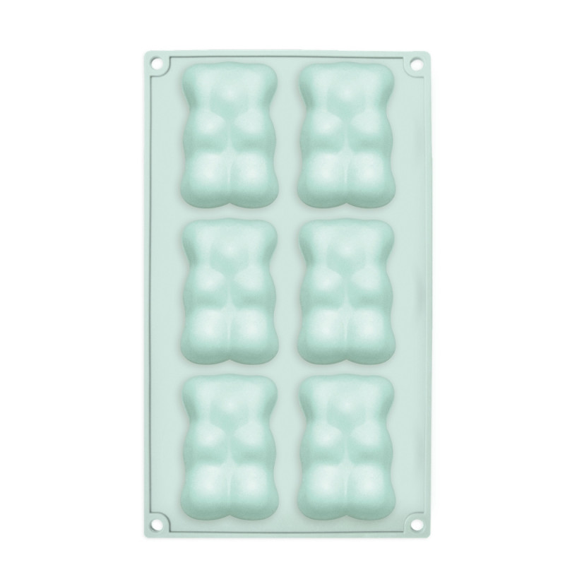 Moule silicone trompe-l’œil 6 oursons