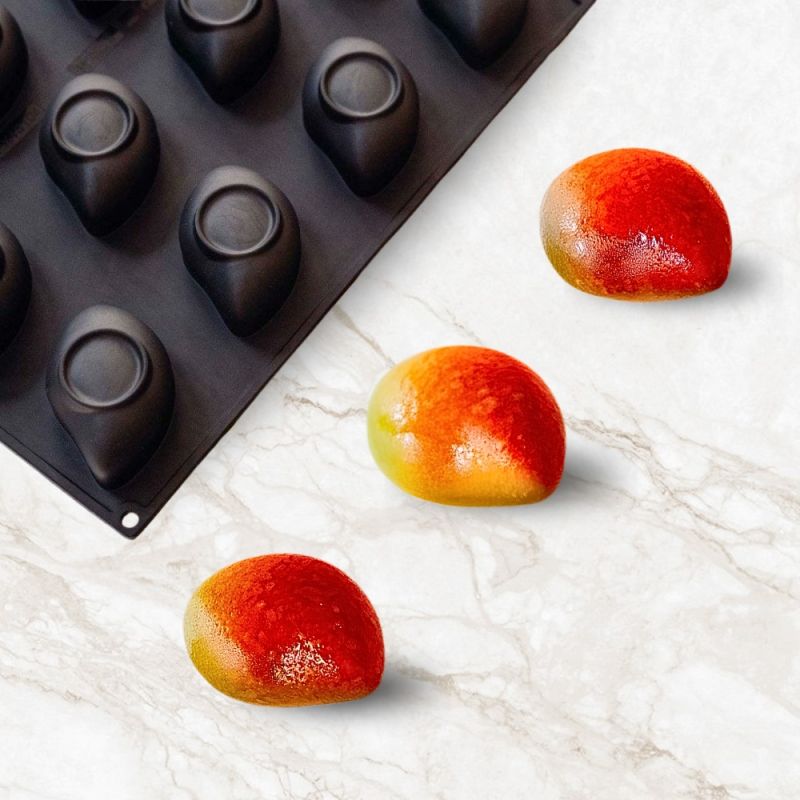 Moule silicone Pavoflex mangue trompe-l'œil Cédric Grolet