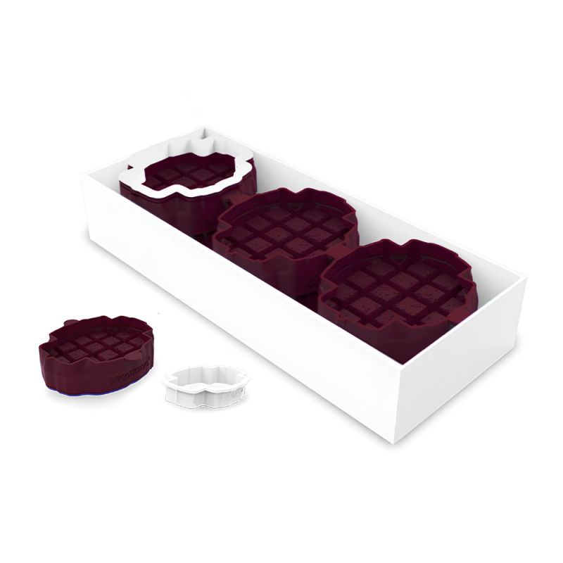Moule silicone trompe-l’œil Gaufre x6 – Signature Fabien Emery