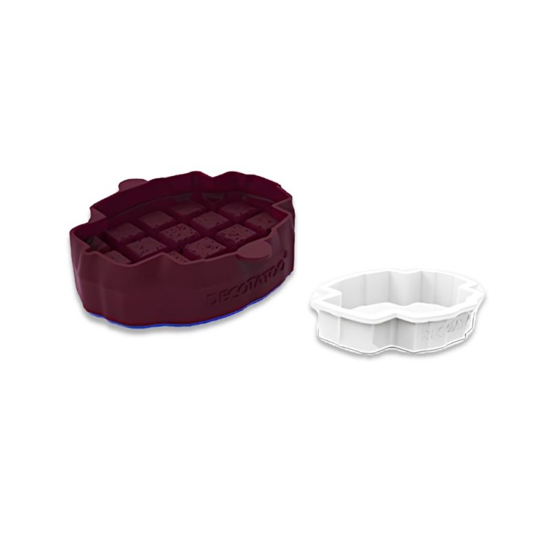 Moule silicone trompe-l’œil Gaufre x6 – Signature Fabien Emery