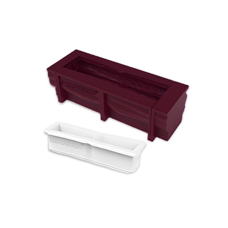 Moule silicone trompe-l’œil Bûche vanille x6