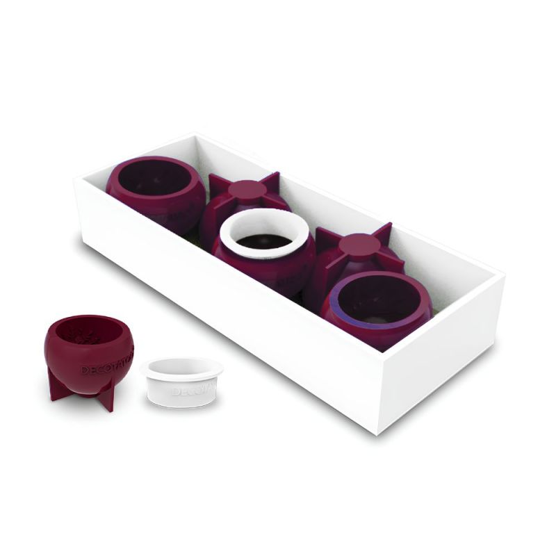 Moule silicone trompe-l’œil Boule de Noël x5
