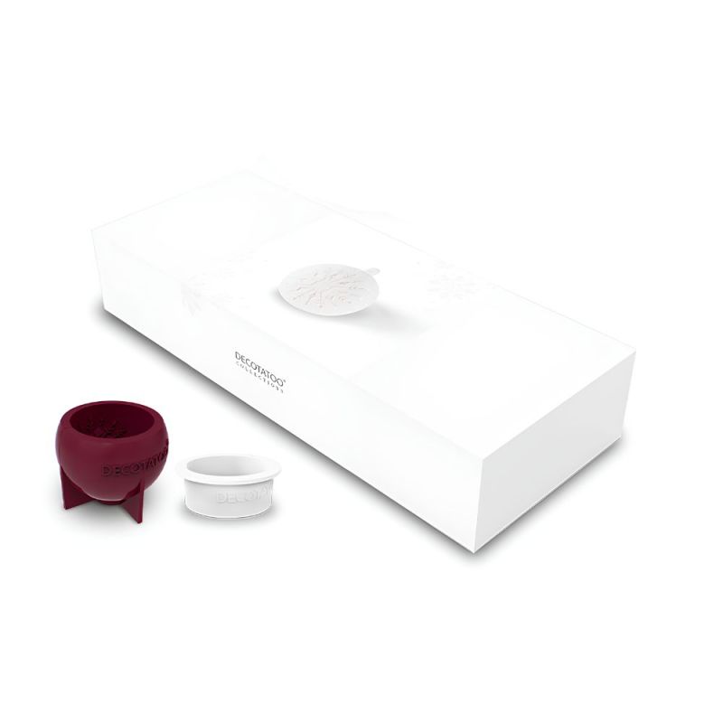 Moule silicone trompe-l’œil Boule de Noël x5
