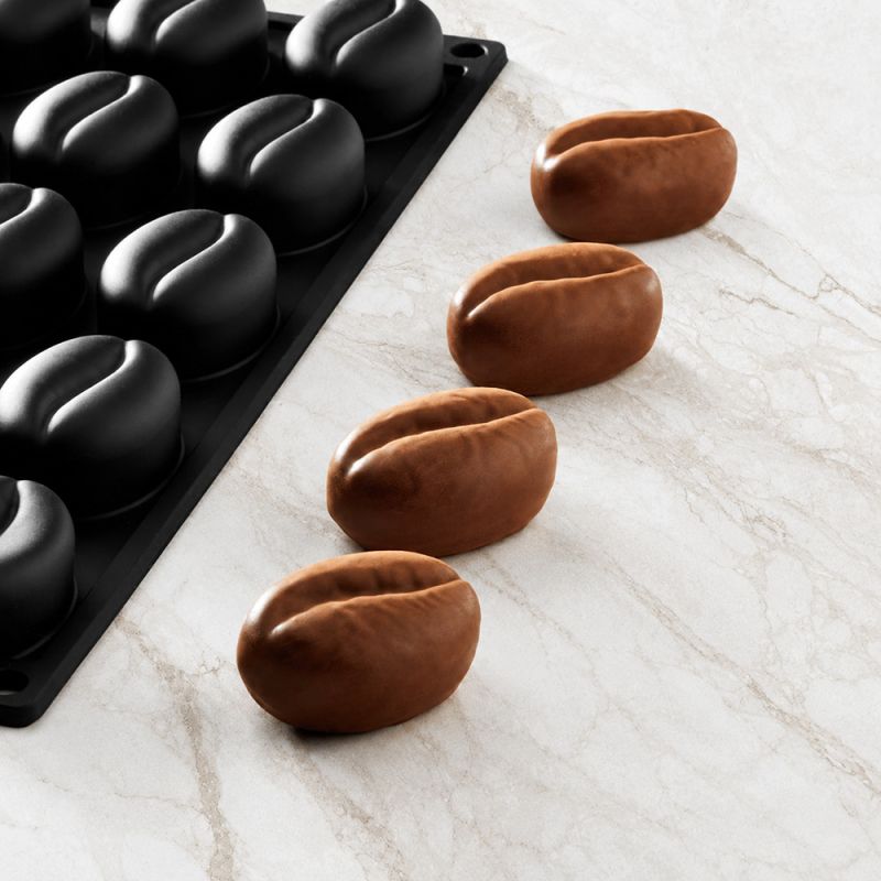 Moule silicone Pavoflex grain de café trompe-l'œil Fabrizio Fiorani